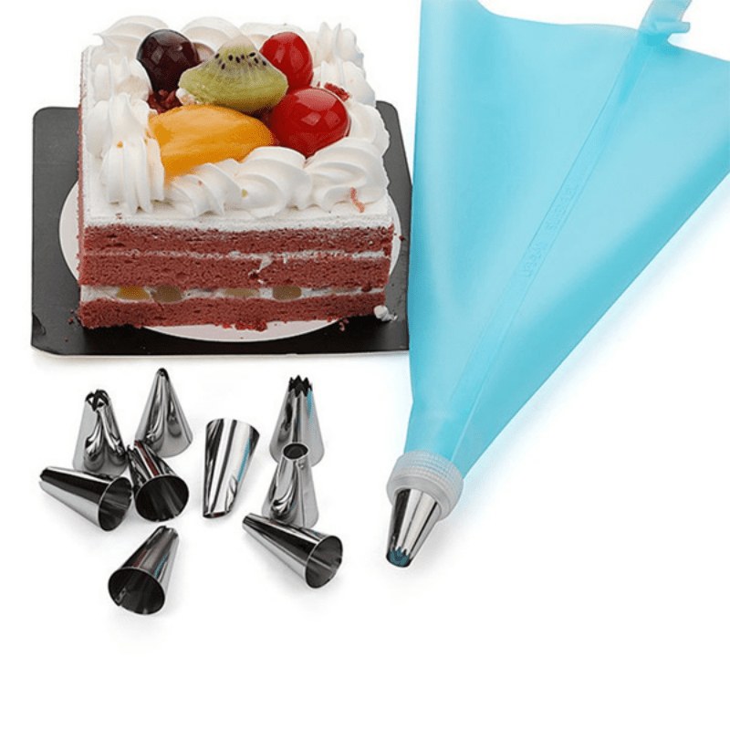 Set, Piping Bags & Tips, Cake Decorating Supplies for Baking with Tips &  Reusable Pastry Bags, Silicone Rings,Standard Converters,Cake Decorating  Tool