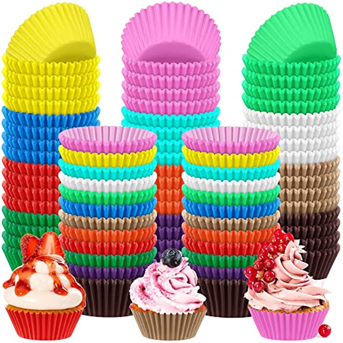 NATUCE 300PCS Caissettes à Cupcakes, Cupcake Papier, Caissettes à Muffins  en Papier, Muffin Tasses, Cupcake Wrappers, Emballage de Cupcakes  Décoration pour Anniversaire Party Fête de Mariage Dessert : :  Cuisine et Maison