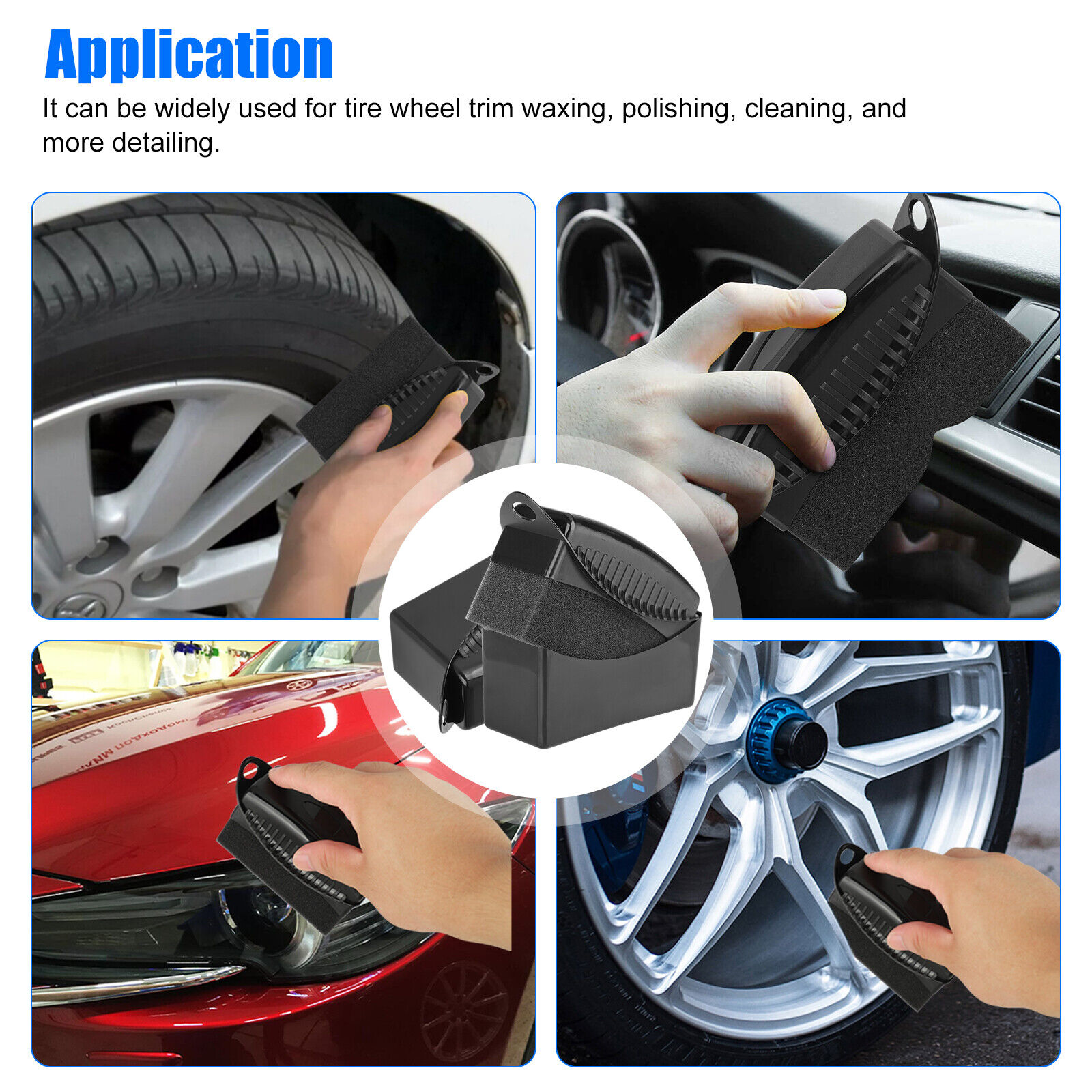 Car Wheel Waxing Sponge Brush High Pressure Cleaner Car Tire - Temu