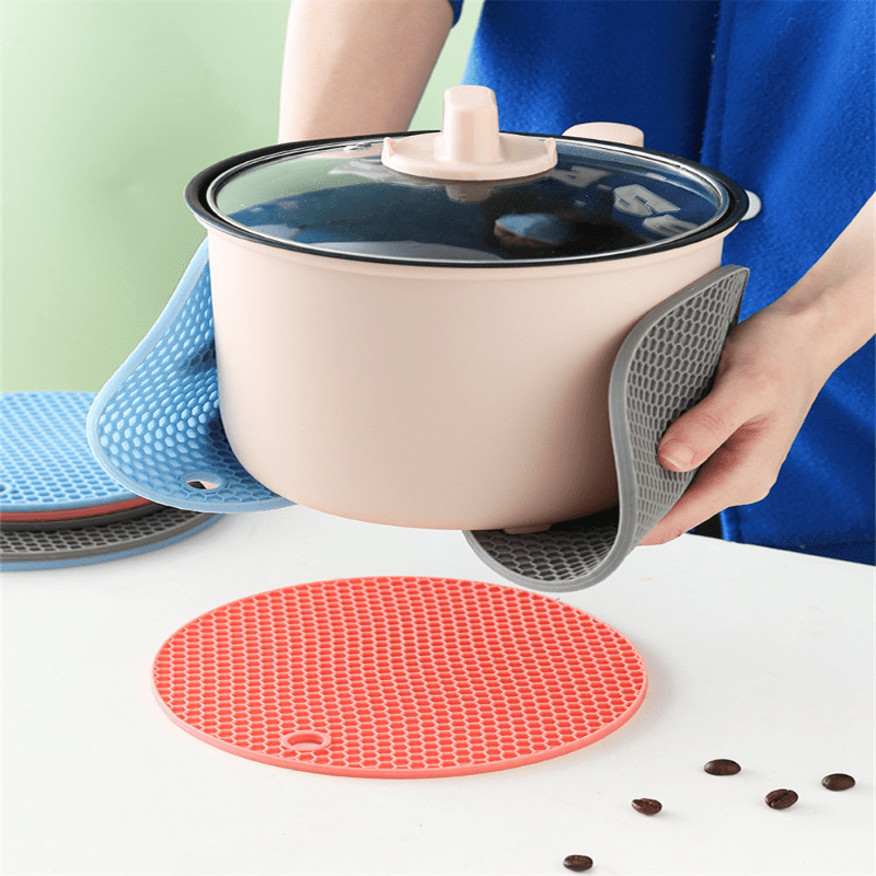 Silicone Mat Coaster Food Grade Material Placemat Non-slip Table Mat Round  Mat