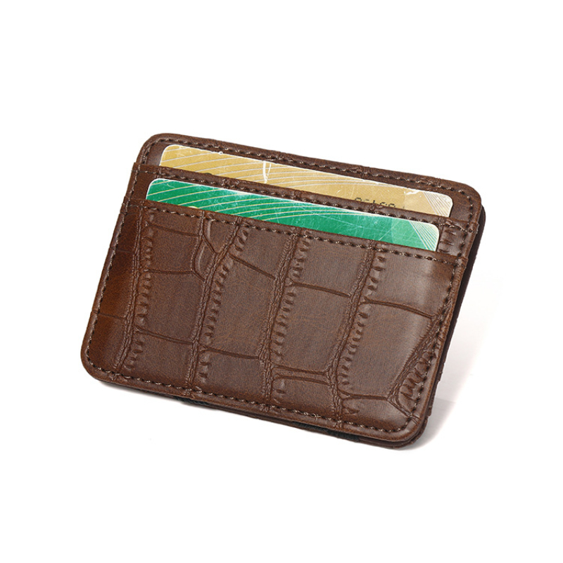 Men's Crocodile-print Multi-card Wallet - Temu