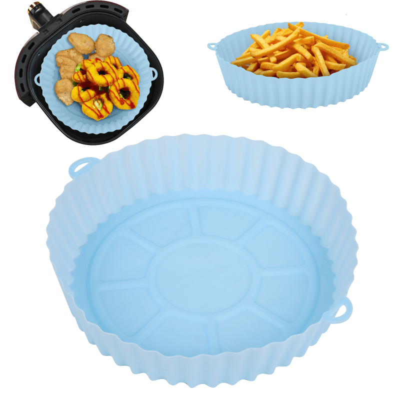 Air Fryer Silicone Baking Pan Fried Chicken Snack Basket Mat Home Cake Mold  Snack Pan Square