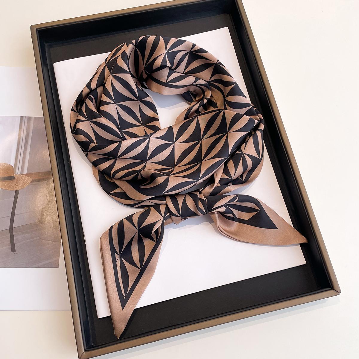 Letter Printed Skinny Scarf Neck Tie Imitation Silk Twilly Scarf Satin  Neckerchief Women's Decorative Hair Ribbon Handle Bag Wraps - Temu