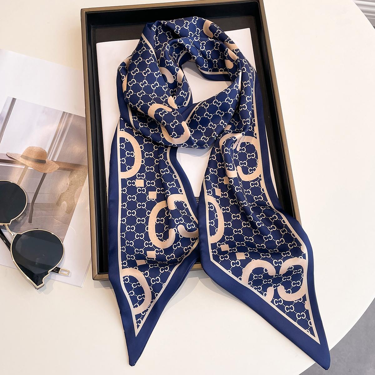 Classic Printed Skinny Scarf Neck Tie Imitation Silk Twilly Scarf Satin  Neckerchief Women's Decorative Hair Ribbon Handle Bag Wraps - Temu Germany