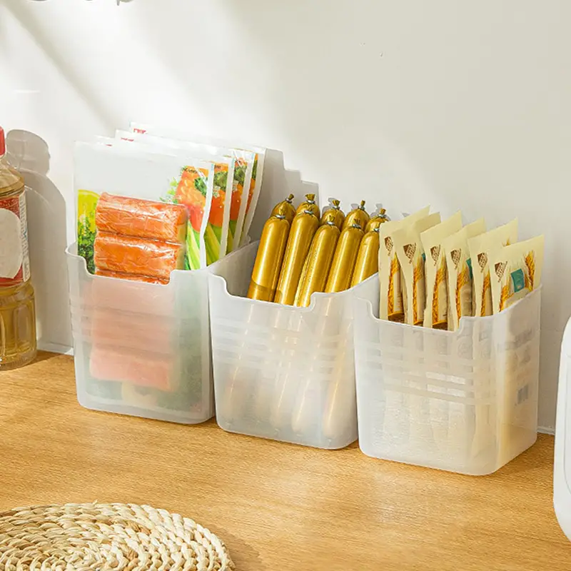 iDESIGN Linus Clear Plastic Fridge and Pantry Kitchen Organizers