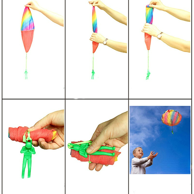Juguetes de paracaídas para niños, 10 piezas de paracaídas de juguete sin  enredos, paracaídas volador al aire libre, juguete para hombres, soldados