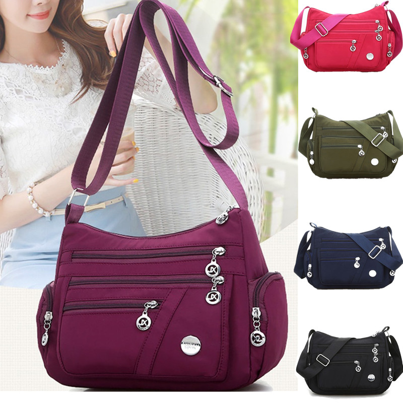 

Casual Minimalist Shoulder Bag, All-match Textured Middle Aged Zipper Crossbody Bag For Women