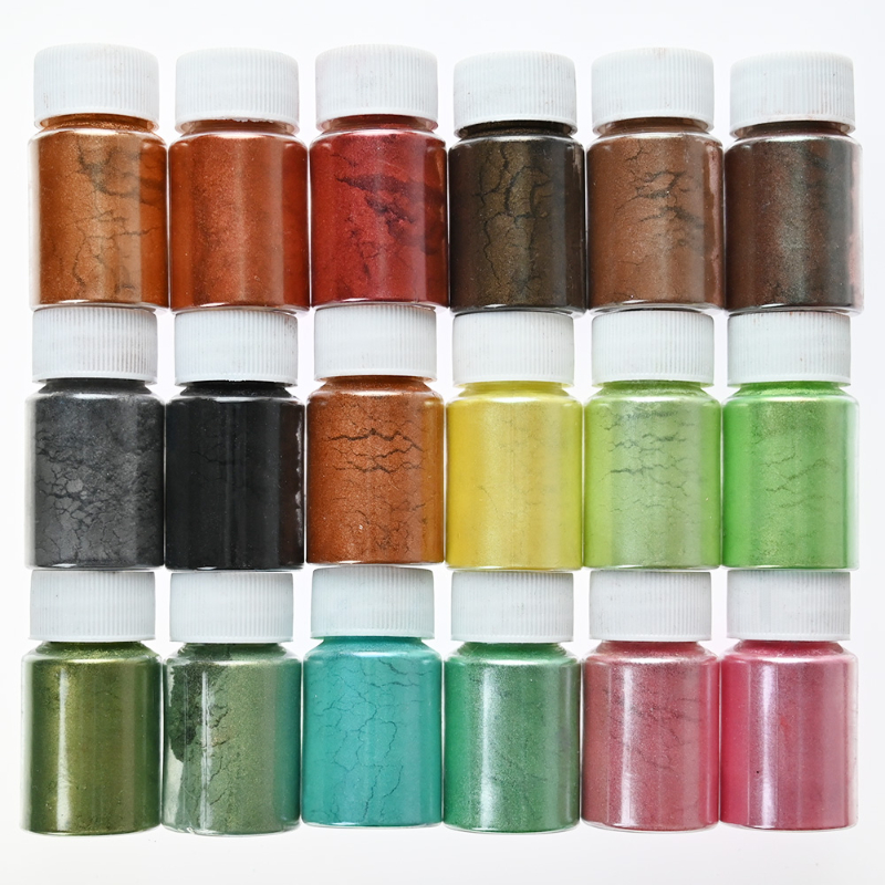 24 Colors Natural Mica Powder Handmade Soap Making Glitter Pearl Powder  Epoxy Resin Pigment for Nail Art Decoration Makeup