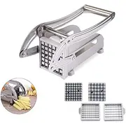1pc potato cutter stainless steel 2 blade french fry slicer with no slip suction base perfect for air fryer use vegetable chopper and dicer details 0