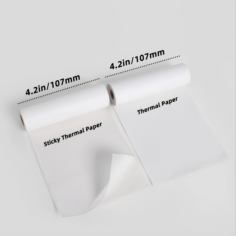 5/10/15/20pcs Papier D'imprimante Mini, Papier Thermique Autocollant  Imprimable Pour Imprimante Thermique De Poche