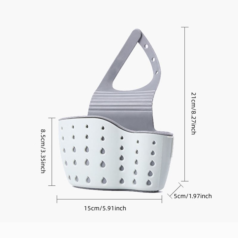 Simple Drain Rack Bathroom Sink Adjustable Basket Kitchen Silicone