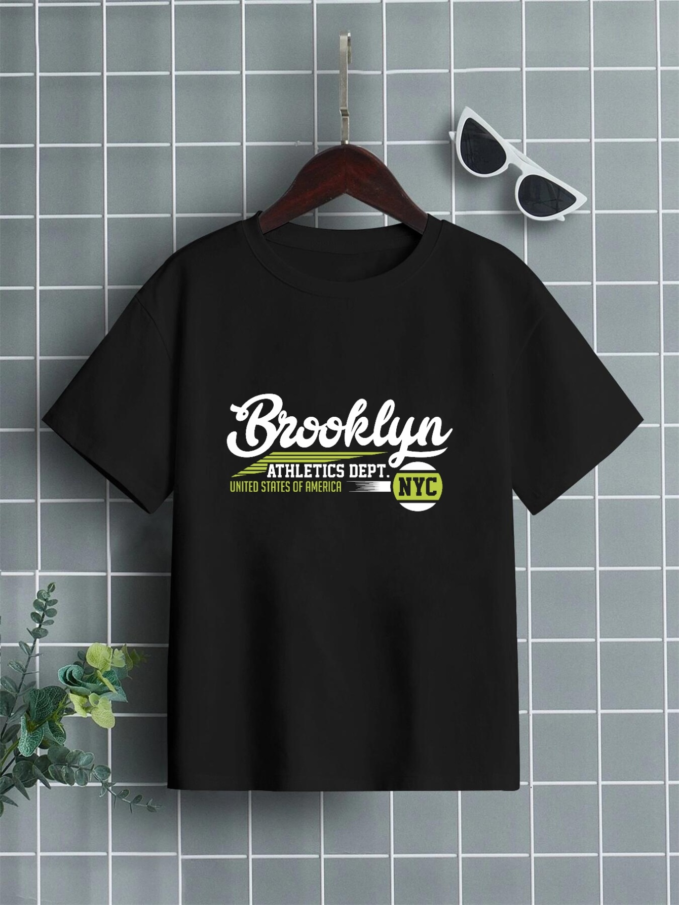 Camiseta Creativa Niñas Estampado Letras Brooklyn Camisetas - Temu Chile