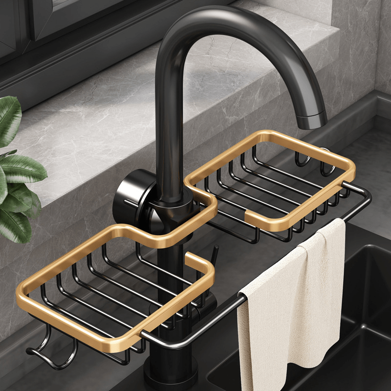 Sink Caddy, Faucet Sponge Holder, Kitchen Sink Organizer, Kitchen Gadgets, Kitchen  Sink Caddy, Bathroom Organizer, Black - Temu United Arab Emirates