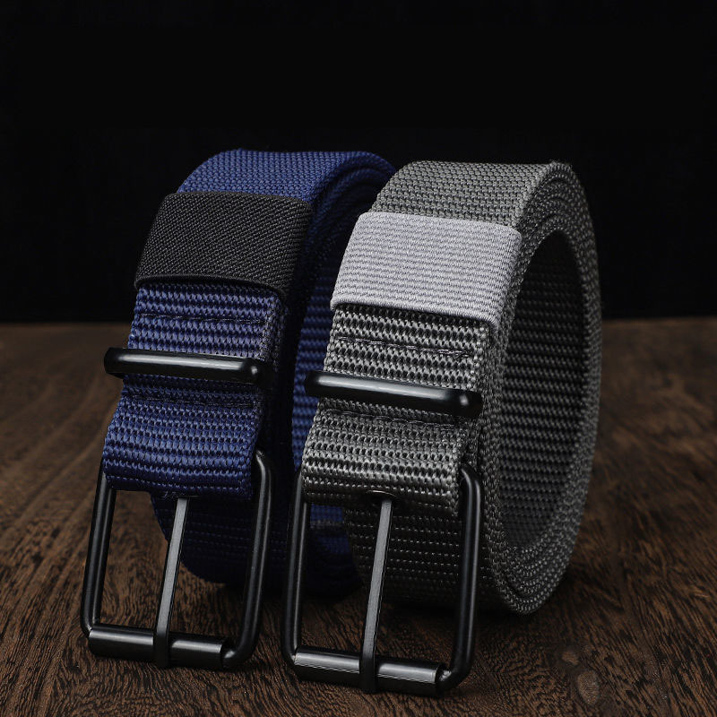 Nylon Automatic Buckle Men Belt Outdoor Tooling Jeans Solid Color Canvas  Waistband Cowboy Designer Belt Outdoor Tactical Belt - Temu