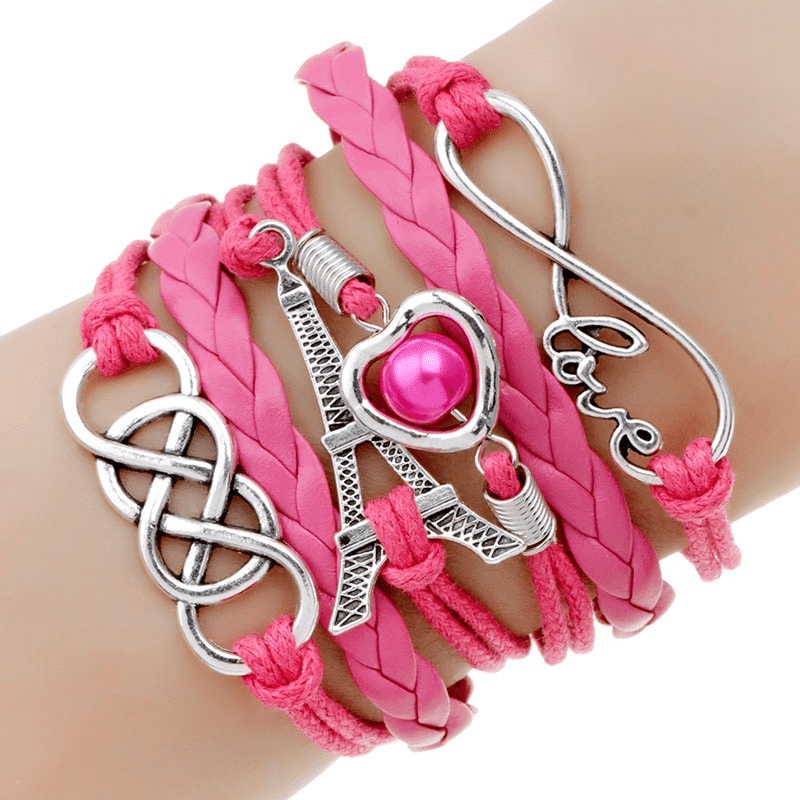 Heart & Letter Decor Bracelet