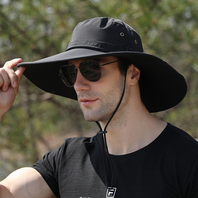 Outdoor Mens Sunshade Hat Waterproof Breathable Bucket Hat Outdoor