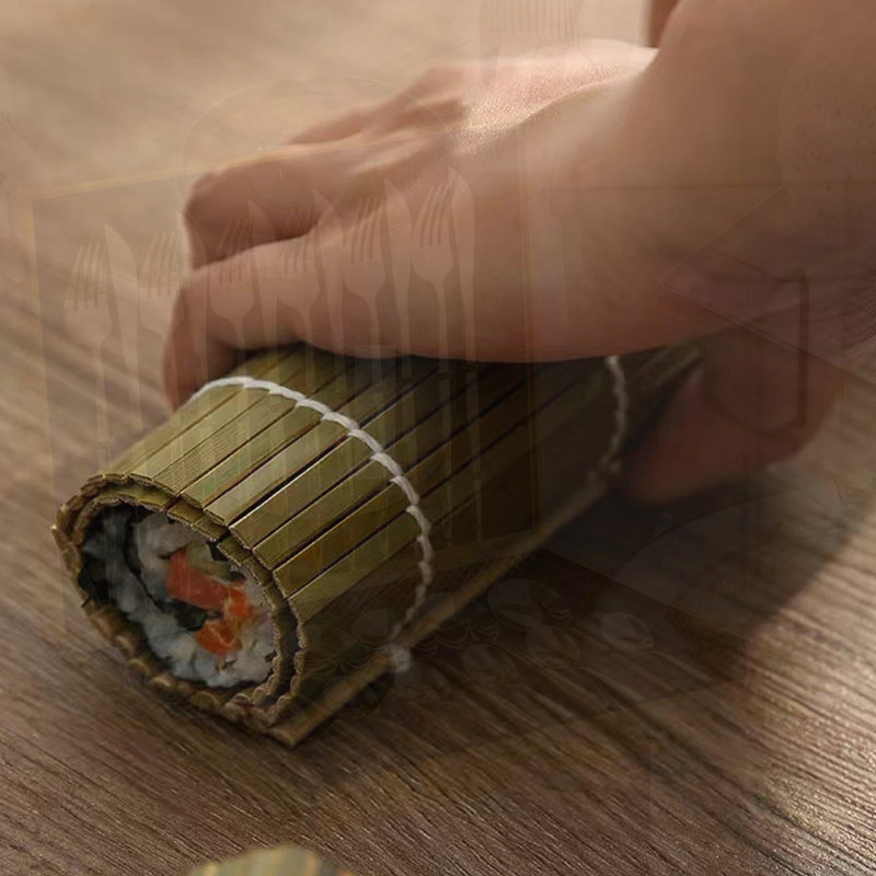 1pc Bamboo Sushi Roll Mat, Japanese Style Kitchen Sushi Rolling