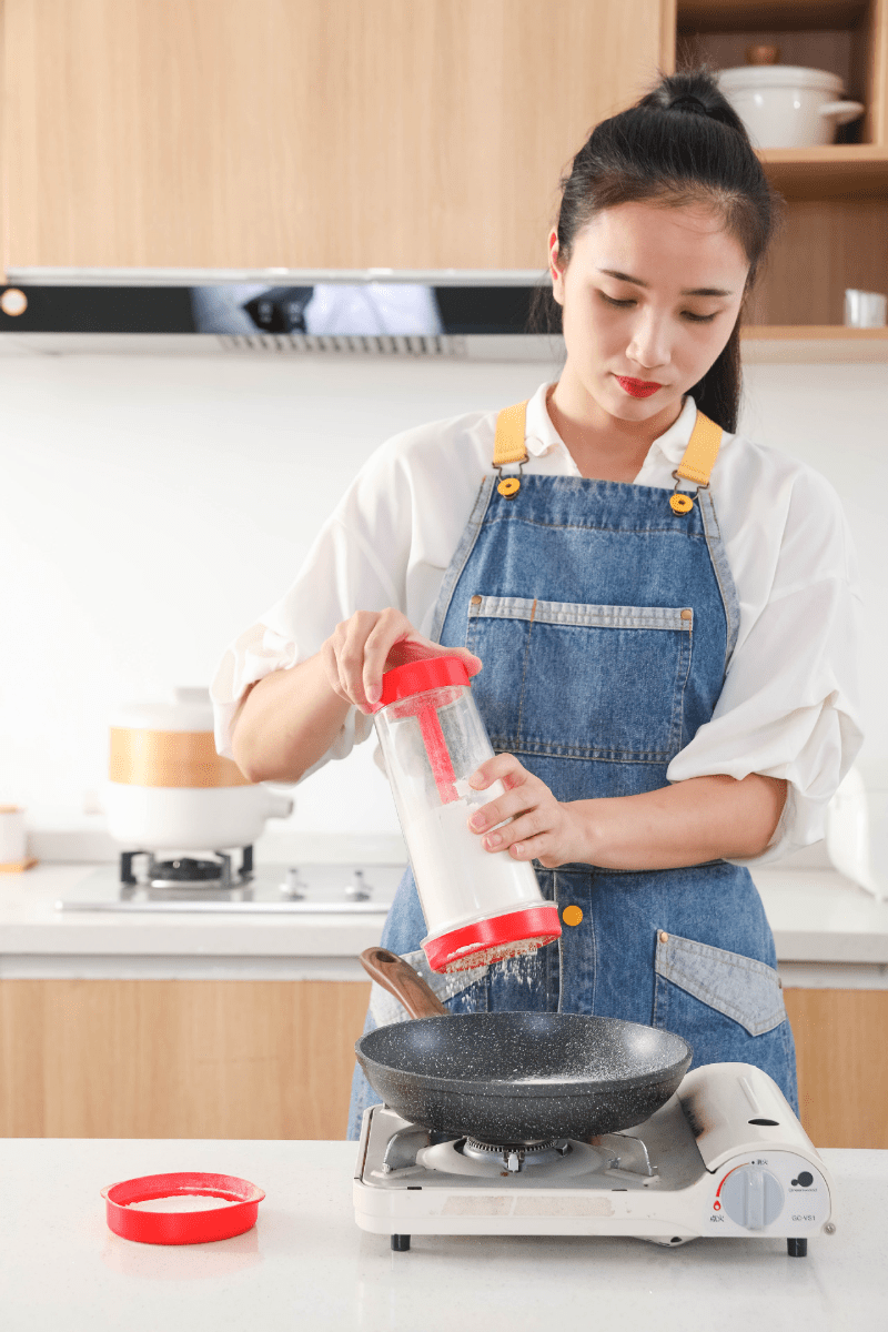 Hand-held Rotating Flour Sifter Cup Flour Mixer Semi-automatic Powder  Powdered Sugar Sieve Filter Screen Kitchen Baking Utensils - Temu