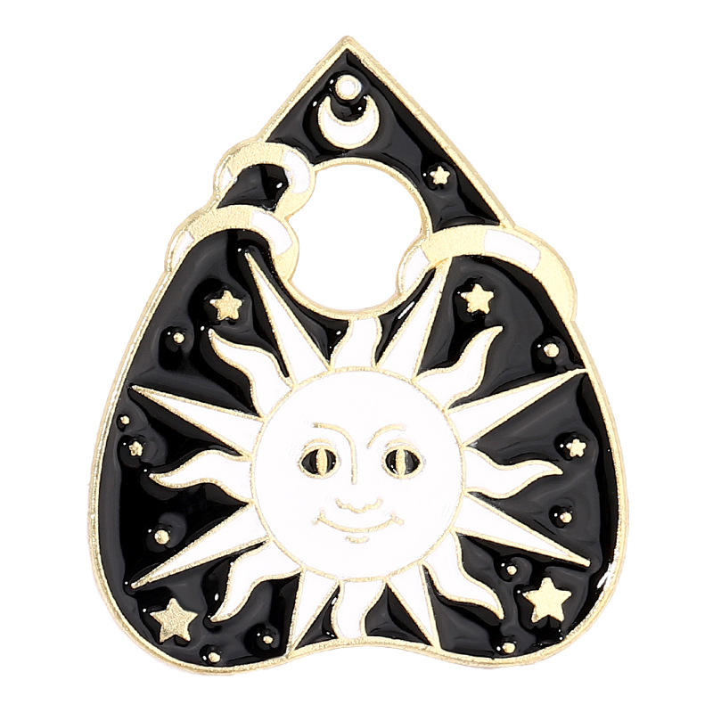 Heart shaped Enamel Pin Sun Moon Cat Brooch Metal Yes No - Temu
