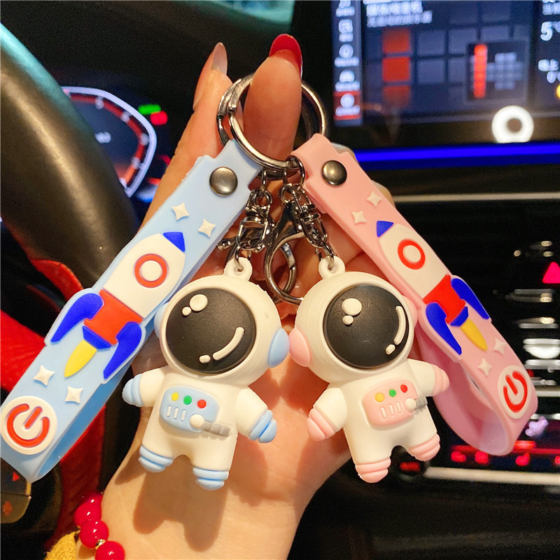 Cute Bear & Astronaut Charm Keychain - Add A Touch Of Fun To Your Bag Or  Car! - Temu