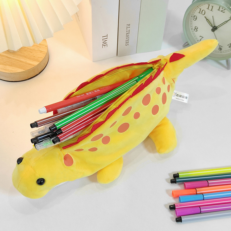 Dinosaurs Plush Pencil Case School Supplies Pen Case Estuche - Temu