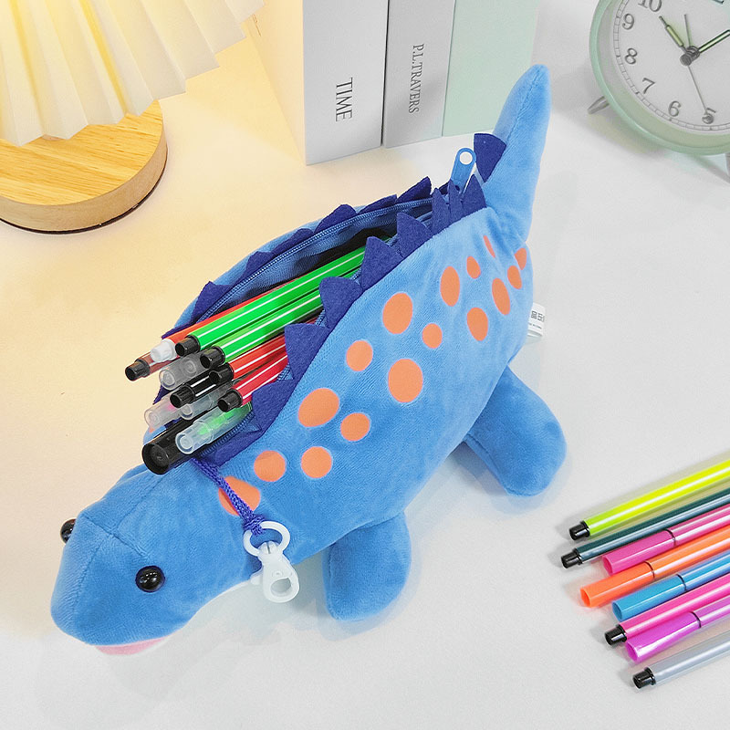 Personalized Pencil Case Kids Pencil Pouch Back to School Supplies Kids  Personalized School Supplies Dinosaur Boy Blue Dino 