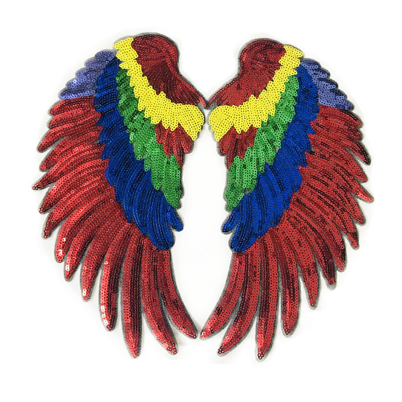 Sequin Wings Patches, Embroidered Badges Clothes DIY Decoration Sticker
