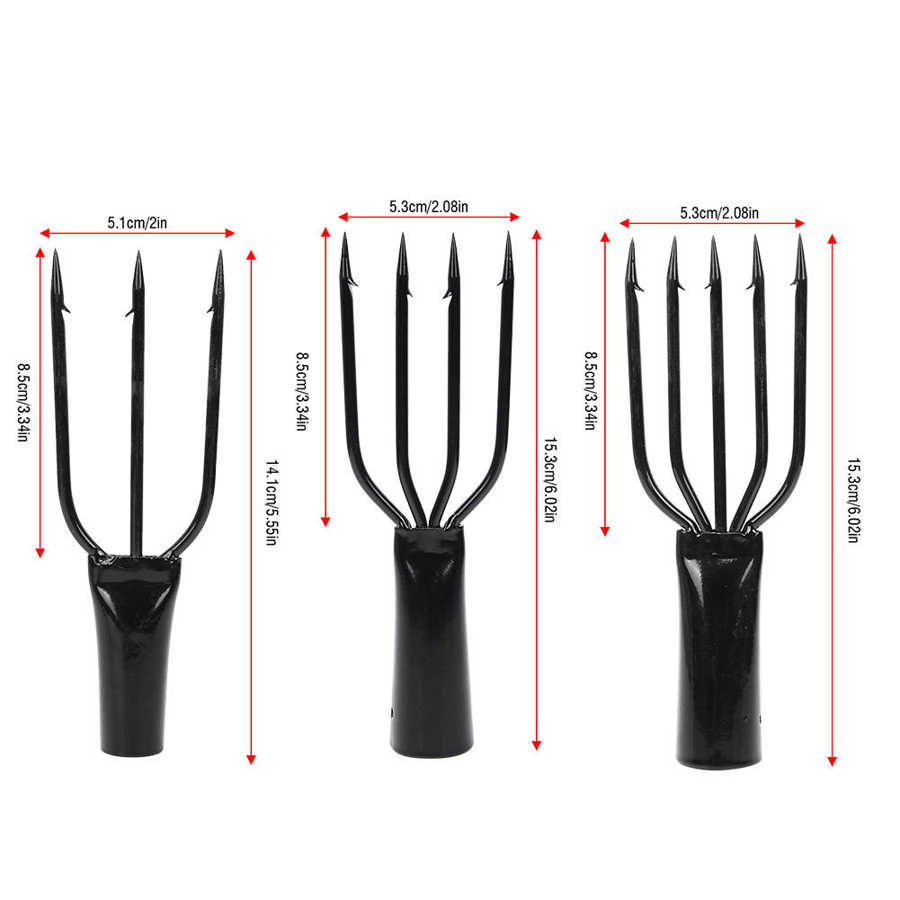 1pc Prong Spring Steel Fishing * Spearhead Fork * Tip With Diving Spear  Head Sharp Barbed Hook Fishing Tools