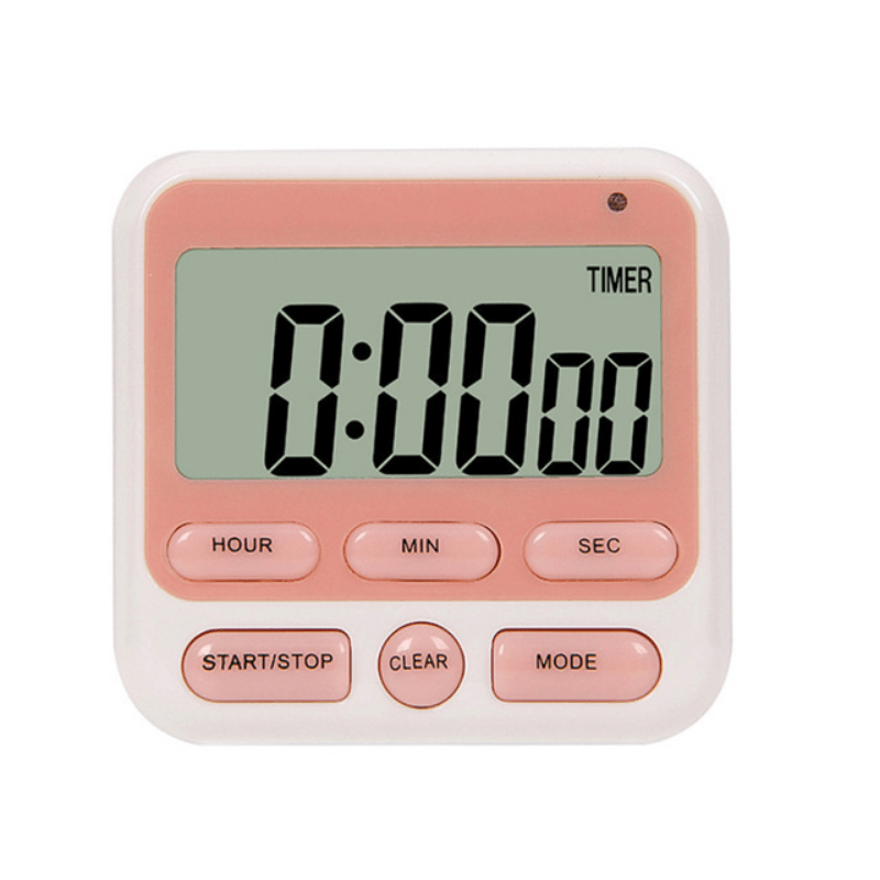 1pc Schermo Digitale Timer Da Cucina Grande Display Timer Digitale Quadrato  Cottura Conta Su Countdown Allarme Orologio Sleep Cronometro Orologio