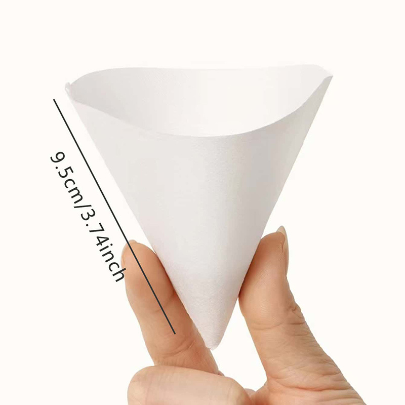 50 pièces Compteur de papier filtre à café, filtre à café jetable, filtre à  café non blanchi en forme de U de cône naturel adapté au goutte à goutte