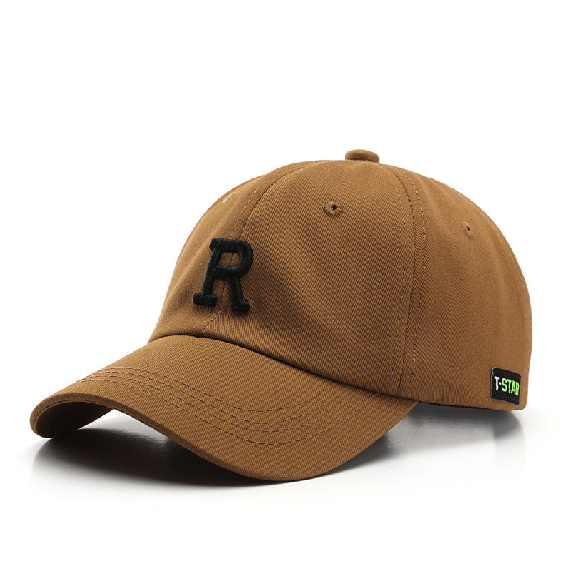 R Embroidery Baseball Cap Solid Casual Dad Hat Unisex Sun Hats