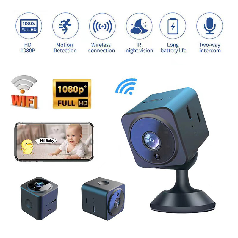 Mini cámara espía con audio y video, mini cámara oculta de 1080P, pequeña  cámara de niñera HD portátil, mini cámaras espía con visión nocturna y
