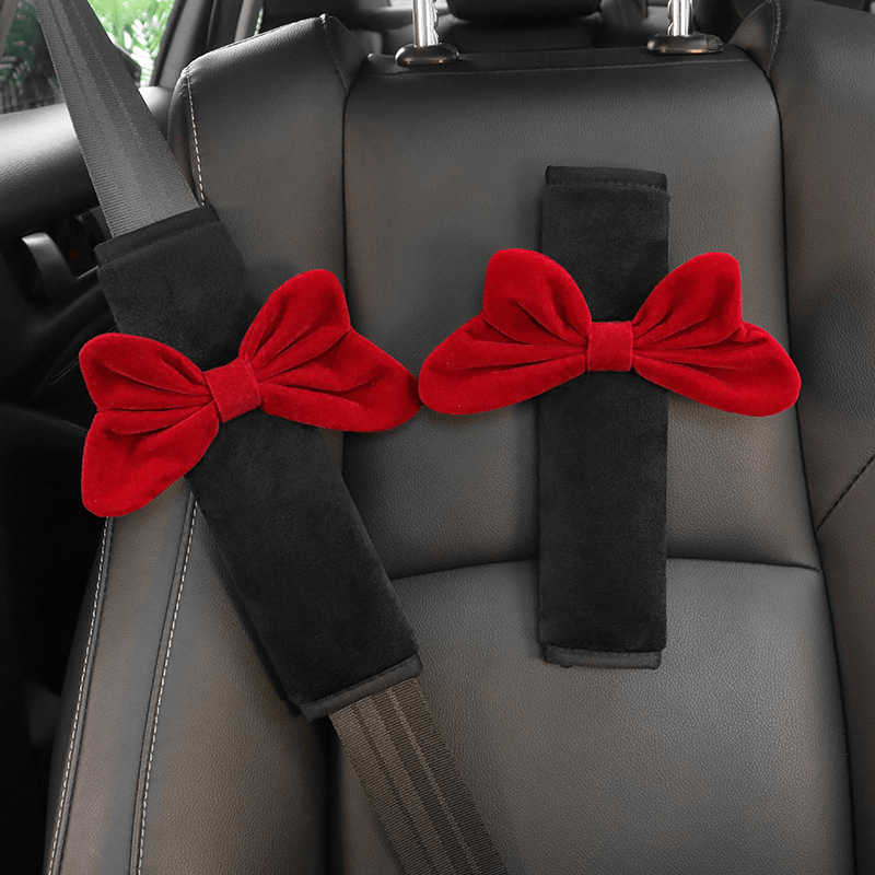 Coussins de ceinture de sécurité 2 Pièces Mignon Femmes Nœud