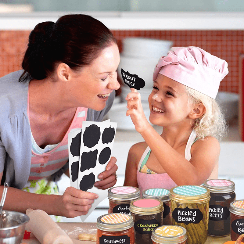 Étiquette autocollante réutilisable, pour pots de cuisine, étanche