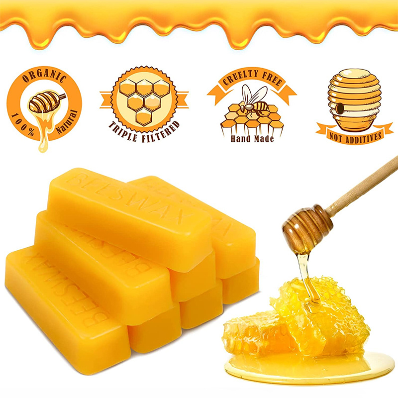 2pcs Natural Organic Beeswax Block Bees Wax Candle Making, Beeswax For  Candle Making, Bees Wax Making For Skincare, Lip