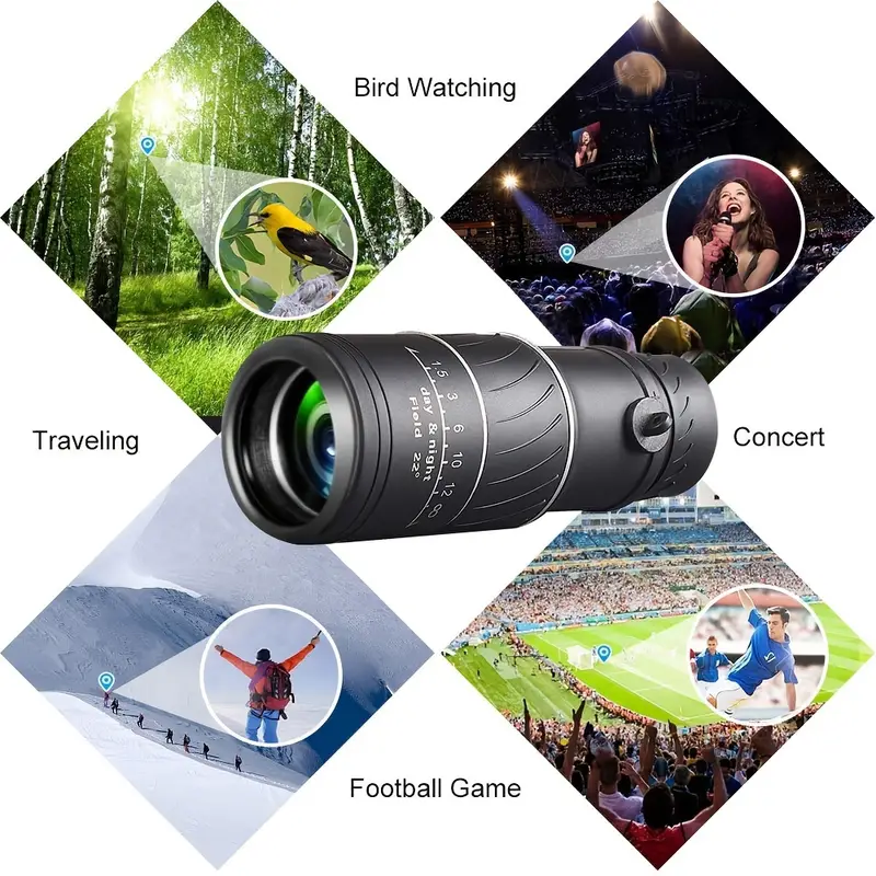 16x52 hd portable monocular dual focus 66 8000m optics zoom telescope for adults kids camping details 4