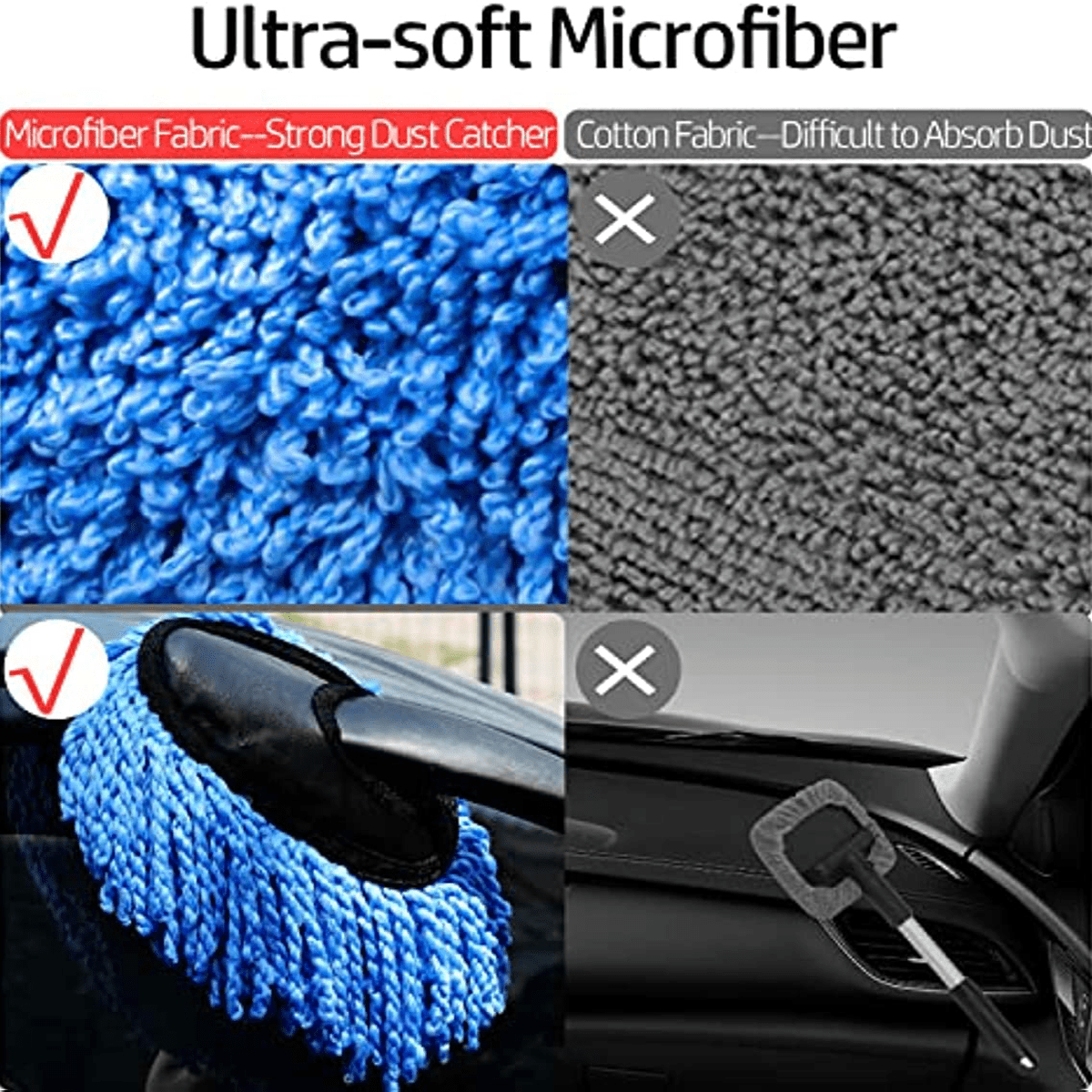 1PC Car Dust Removal Small Cloth, Car Soft Brush Cleaning Brush, Mini Brush  Dust Removal Brush, Dust Remover, Nanofiber Car Interior Accessories
