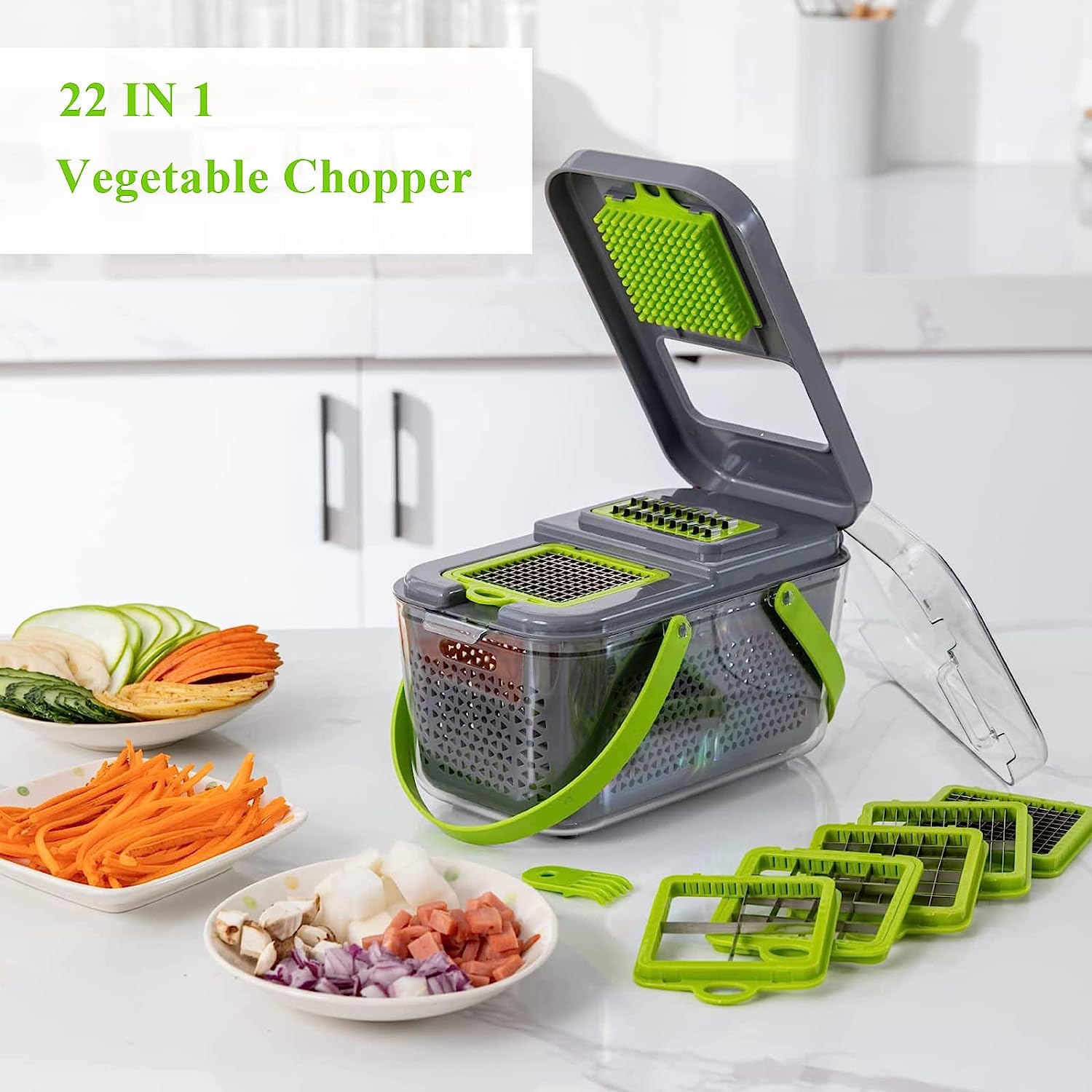  Vegetable Cutter 22-in-1, Mandoline Slicer with 13