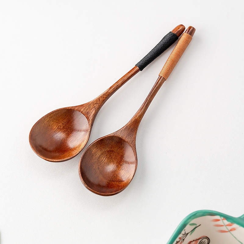 1 5pcs Soup Spoon Wooden Coffee Spoon Simple Milk Spoon - Temu