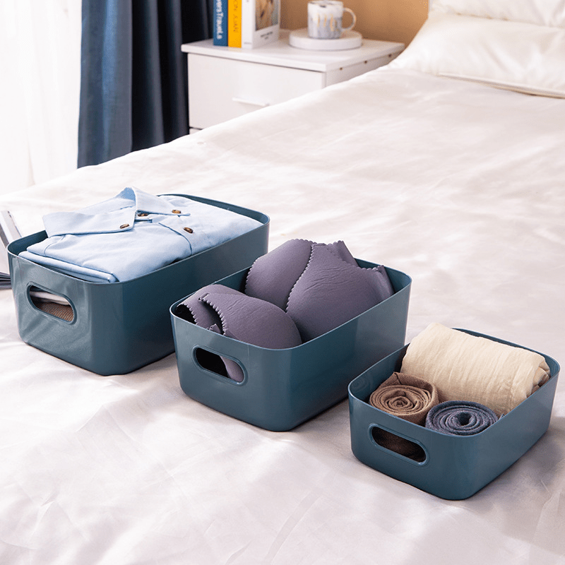 Plastic Storage Bins Minimalist Plain Storage Box For Home - Temu