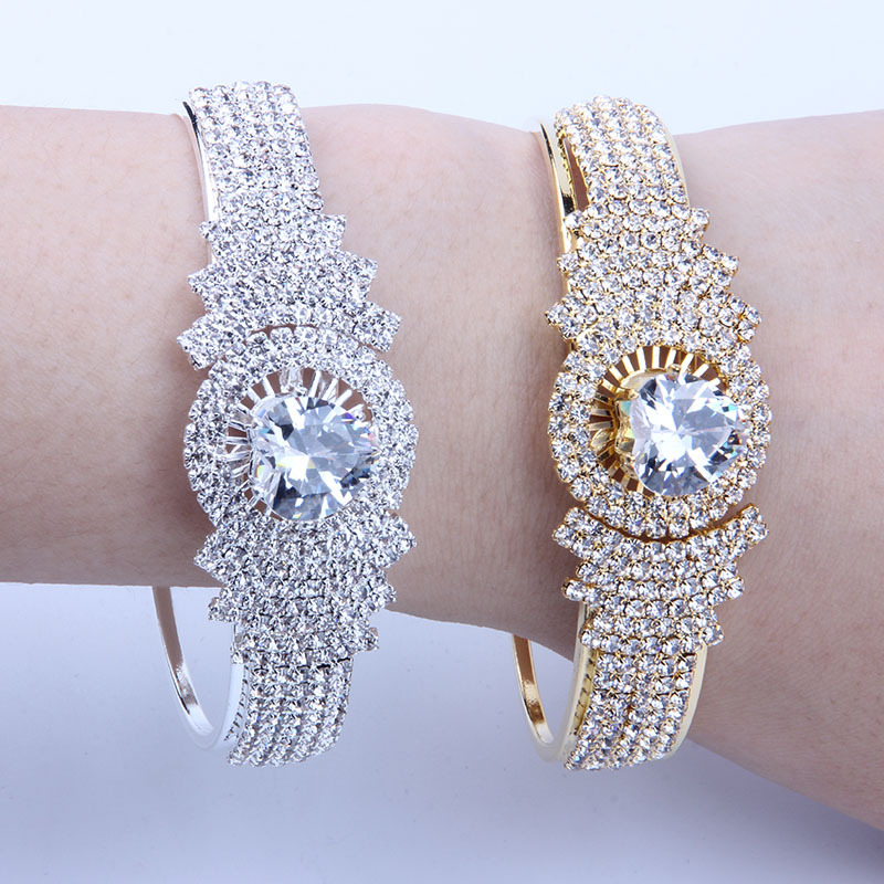 kiritilgan porloq rhinestones kristal bangil bangle bilakuzuk nafis qo'l zargarlik bezak tafsilotlari 6
