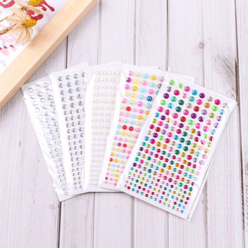 Hair Pearls Stick on Self Adhesive Pearls Stickers Face Pearls