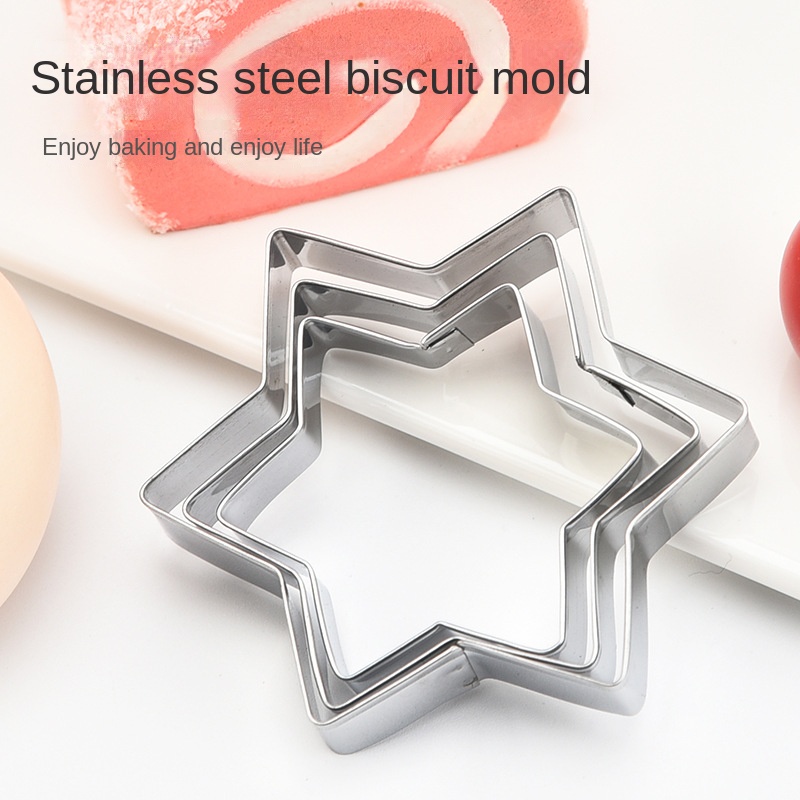 Hexagonal Star Cookie Cutters, Stainless Steel Pastry Cutter Set, Biscuit  Molds, Baking Tools, Kitchen Accessories - Temu