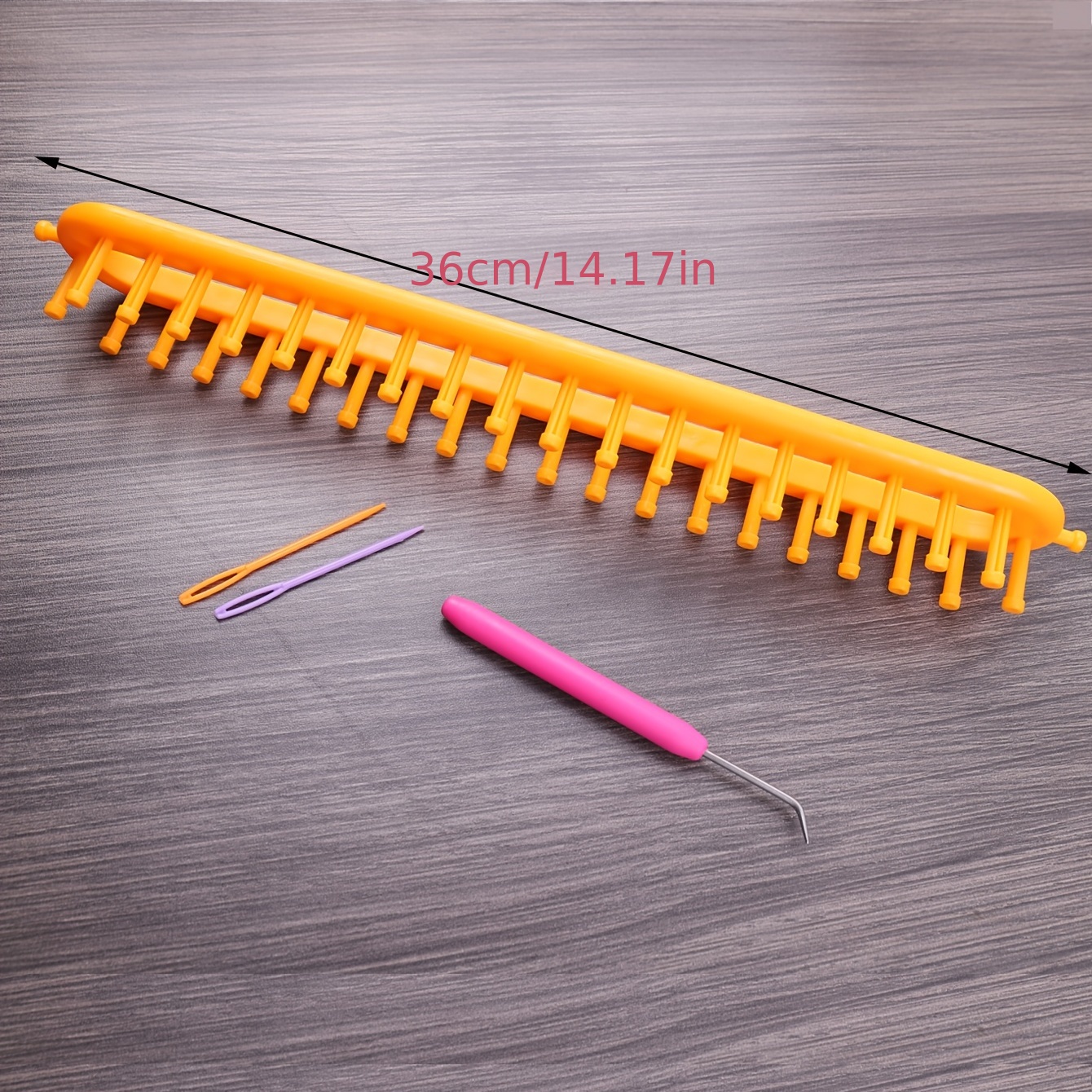 1pc DIY Crochet Tools For Beginners, Long Knitting Loom For Hand-knitting  Scarf, Weaving Tool With Crochet & Sewing Needle