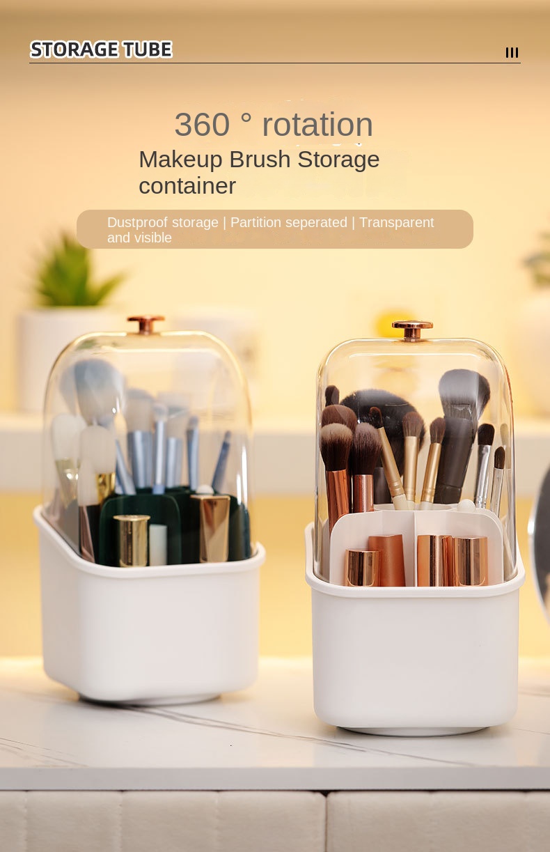 360° Rotating Cosmetics Brushes Portable Storage Brush - Temu