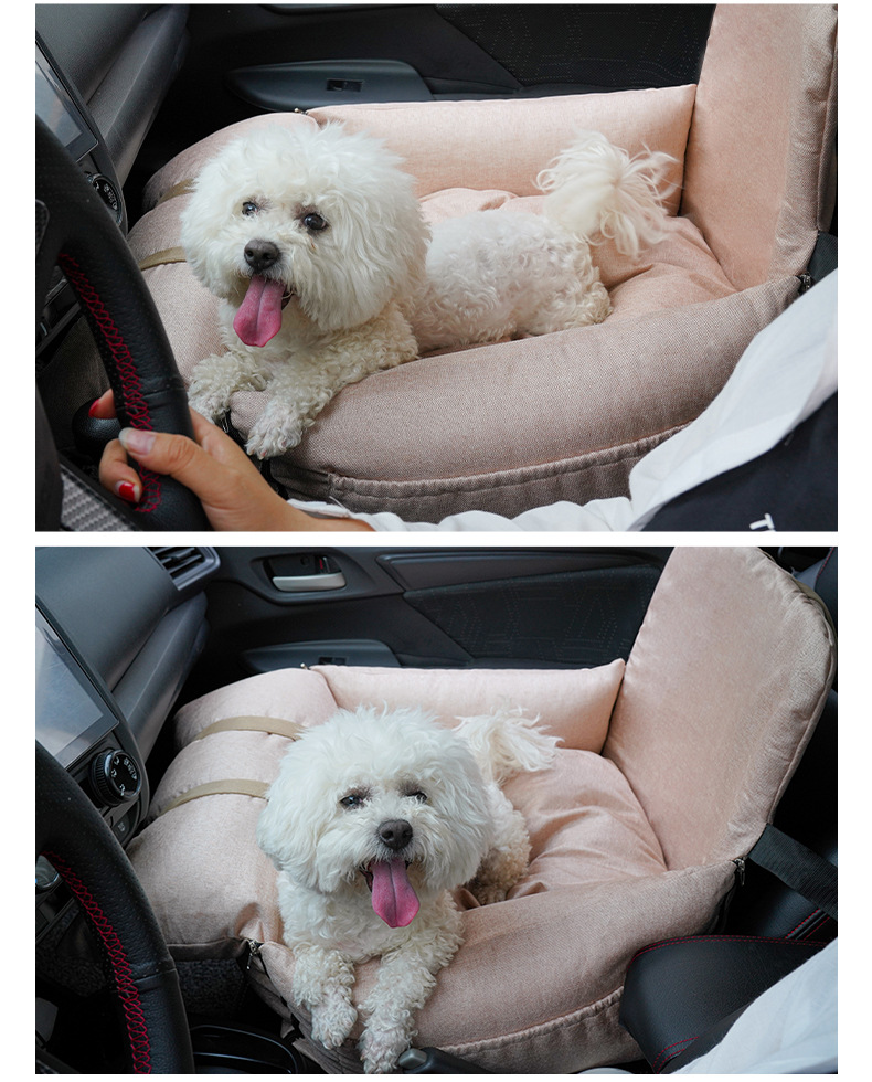 Johnear Rehausseur de siège de voiture pour chien - Lit de voyage pour  animal domestique - Avec tapis Oxford amovible et imperméable - 110 cm 