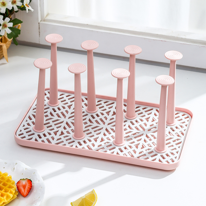 Cup Drying Rack Stand 8 Cup Plastic Drainer Holder Rack Non - Temu Germany