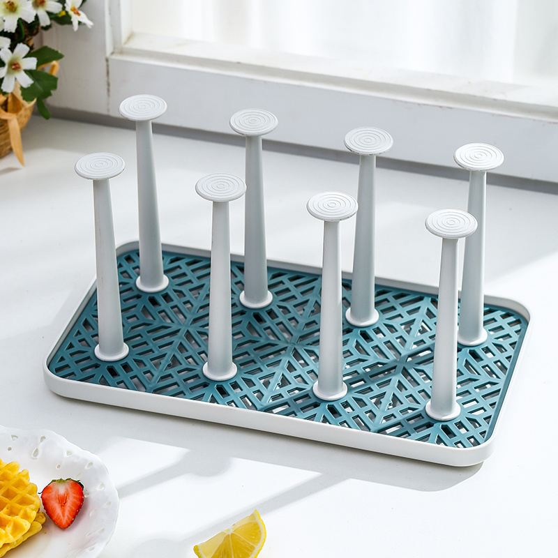 Cup Drying Rack Stand 8 Cup Plastic Drainer Holder Rack Non - Temu