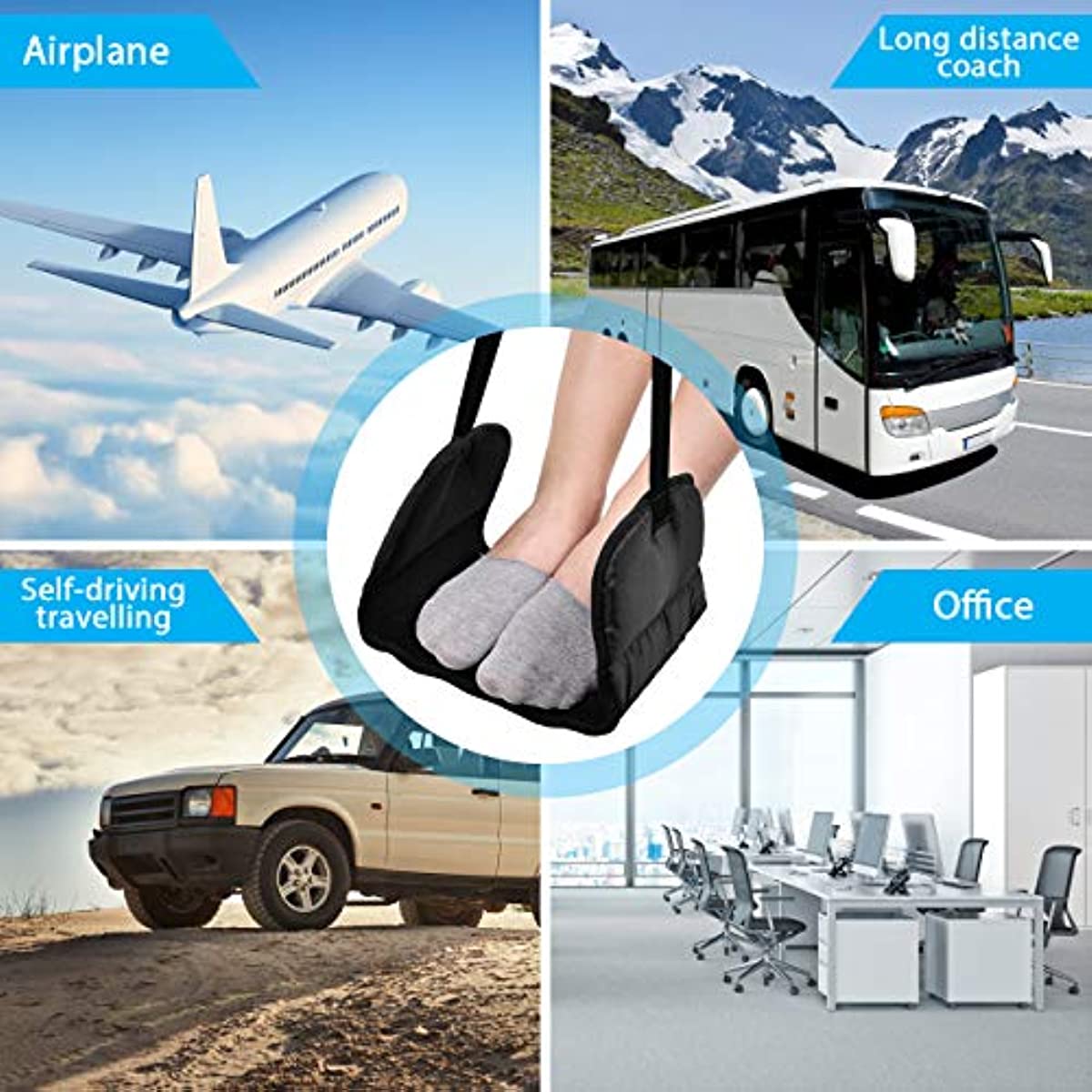 Airplane Foot Rest Travel. Office Foot Rest Soothing Fatigue - Temu