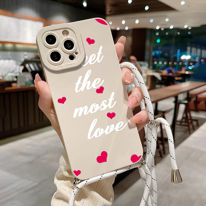 Meet Someone Love Phone Case Lanyard Iphone 14 13 12 11 Pro Temu